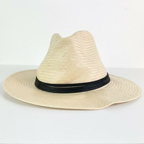 Brixton Accessories - Brixon NWT Women's Ivory Pacific Fedora Straw Hat Size S